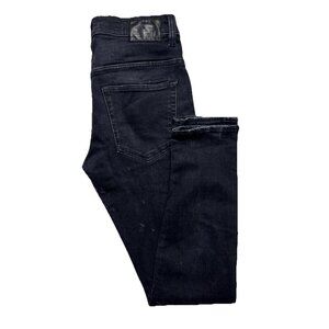 R13 Boy Skinny Jeans Woman Size 29 Black Marble Made in Italy Low Rise